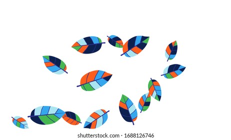 Cute  Pattern with Leaves for Greeting Card or Poster. Vector Background for Spring or Summer Design.
