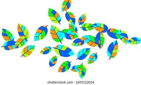 Cute  Pattern with Leaves for Greeting Card or Poster. Vector Background for Spring or Summer Design.
