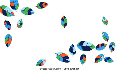 Cute  Pattern with Leaves for Greeting Card or Poster. Vector Background for Spring or Summer Design.
