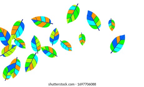 Cute  Pattern with Leaves for Greeting Card or Poster. Vector Background for Spring or Summer Design.
