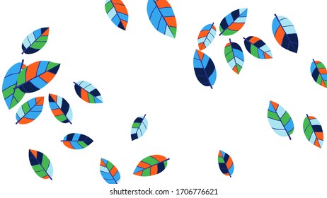 Cute  Pattern with Leaves for Greeting Card or Poster. Vector Background for Spring or Summer Design.
