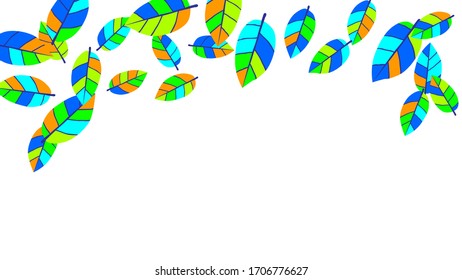 Cute Muster mit Blättern für Grußkarte oder Poster. Vektorillustration Hintergrund für Frühjahr- oder Sommerdesign.
