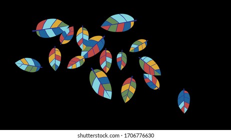 Patrón de corte con hojas para tarjeta de felicitación o afiche. Fondo vectorial para el diseño de primavera o verano.
