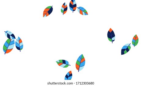 Cute  Pattern with Leaves for Greeting Card or Poster. Vector Background for Spring or Summer Design.
