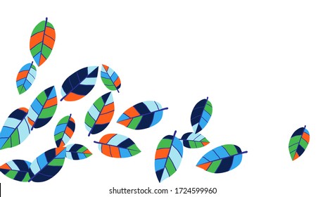 Cute  Pattern with Leaves for Greeting Card or Poster. Vector Background for Spring or Summer Design.
