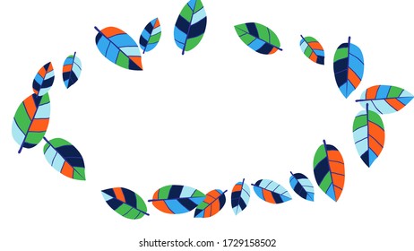 Cute  Pattern with Leaves for Greeting Card or Poster. Vector Background for Spring or Summer Design.
