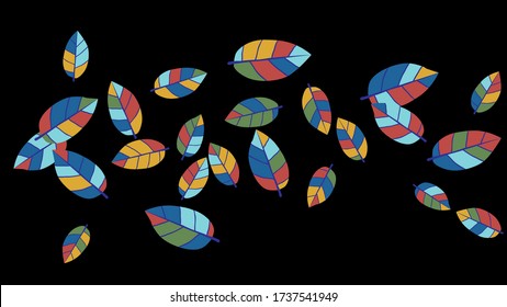 Cute Muster mit Blättern für Grußkarte oder Poster. Vector Hintergrund für Frühjahr oder Sommer Design.
