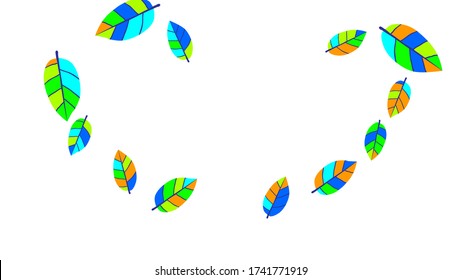 Cute  Pattern with Leaves for Greeting Card or Poster. Vector Background for Spring or Summer Design.
