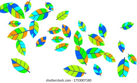 Cute  Pattern with Leaves for Greeting Card or Poster. Vector Background for Spring or Summer Design.
