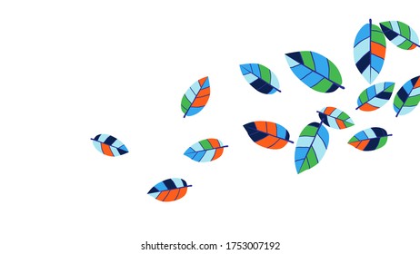 Cute  Pattern with Leaves for Greeting Card or Poster. Vector Background for Spring or Summer Design.
