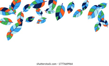 Cute Muster mit Blättern für Grußkarte oder Poster. Vektorhintergrund für Frühjahr- oder Sommerdesign.
