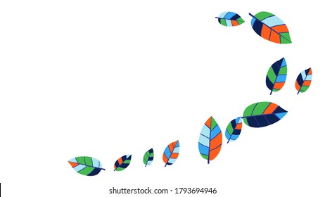 Cute  Pattern with Leaves for Greeting Card or Poster. Vector Background for Spring or Summer Design.
