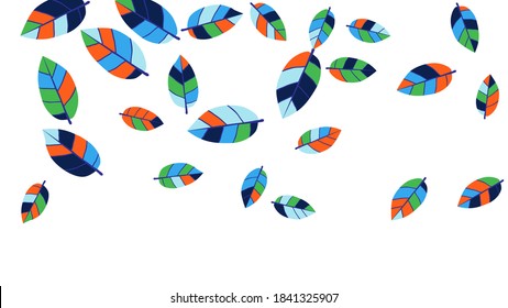 Cute  Pattern with Leaves for Greeting Card or Poster. Vector Background for Spring or Summer Design.
