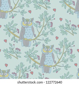 cute pattern with owls