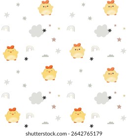 Ferme d'animaux sans couture motif mignon pour enfants tissu