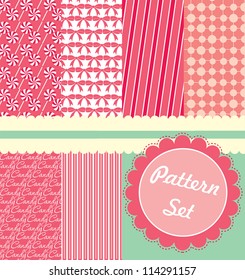 cute pattern set. vector illustration
