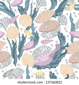 cute pattern with shells