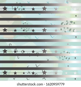 Cute Pattern with silver gradients stripes. Vector Illustration
