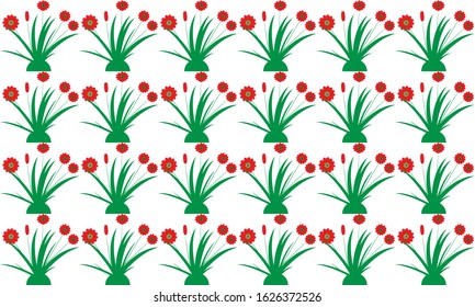 Cute pattern in small flower. Small colorful flowers. White background. vector illustraion