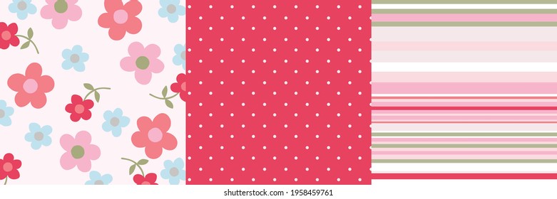 Cute pattern in small flower. Small colorful flowers. Ditsy floral background.