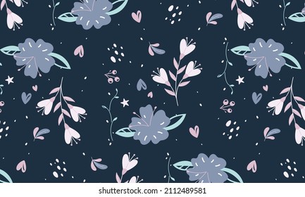 Cute pattern in small flower. Small colorful flowers