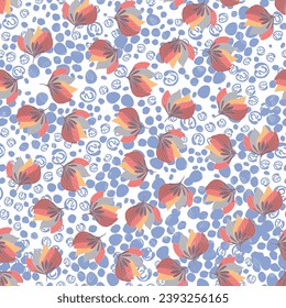 Cute pattern in small flower. Small colorful flowers. White background. Ditsy floral background. The elegant the template for fashion prints.

