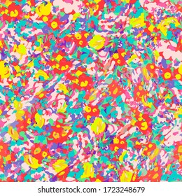 Cute pattern in a small flower. Little leave flowers. Colorful bright summer silhouette line drawing . Abstract seamless with leaves, poppies. Background composition template vector for modern style.