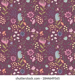 Cute pattern in small flower. Small pink flowers. Ditsy floral background. The elegant the template for fashion prints.

