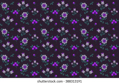 Cute pattern in small flower. Small pink flowers. White background. Floral seamless pattern.  Design concept for fashion textile print. 