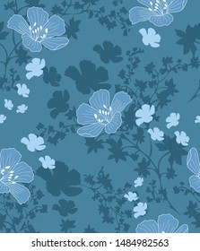 Cute pattern of small flowers. Cafe floral background Stylish template for fashion prints. decor and wallpaper.