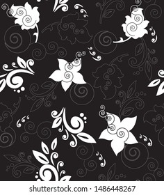 Cute pattern of small flowers. Cafe floral background Stylish template for fashion prints. decor and wallpaper.