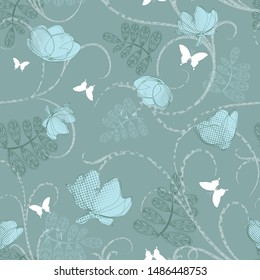 Cute pattern of small flowers. Cafe floral background Stylish template for fashion prints. decor and wallpaper.