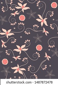 Cute pattern of small flowers. Cafe floral background Stylish template for fashion prints. decor and wallpaper.