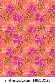 Cute pattern of small flowers. Cafe floral background Stylish template for fashion prints. decor and wallpaper.