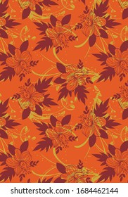 Cute pattern of small flowers. Cafe floral background Fashion template stylish for print.flowers decor and wallpaper.