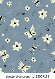 Cute pattern of small flowers. Small colorful flowers White background. Cafe floral background. Stylish template for fashion prints. decor and wallpaper.