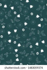 Cute pattern of small flowers. Small colorful flowers White background. Cafe floral background Stylish template for fashion prints. decor and wallpaper.