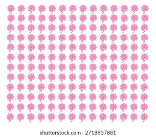 Lindo patrón de Pequeñas flores de color rosa dispuestas en una rejilla ordenada.