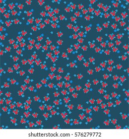 Cute pattern in small-scale flowers. High-coverage millefleurs. Floral seamless background for textile or book covers, manufacturing, wallpapers, print, gift wrap and scrapbook
