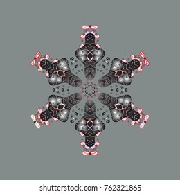 Cute Pattern. Pattern of snowflakes. Christmas Snowflakes Background. Vector christmas abstract colorful background with cute snowflake. Vector illustration.