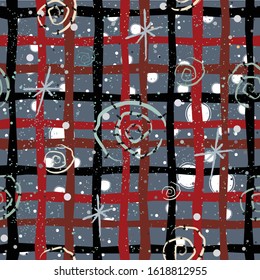 Cute Pattern with spirals om cute background with tiny dots. Hand Drawn Design. Great for wall art design, gift paper, wrapping, fabric, textile, etc.
