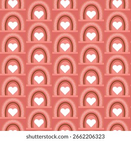  Patrón lindo con la estrella, nube, arco iris del bebé, arco iris boho, en diseño de fondo ROSA para el paño de los niños, azulejo, Fondo de pantalla, tela, textil, tarjetas, cubiertas, Anuncios, marca 

