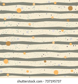 Cute Pattern with stripes and tiny dots.  Great for wedding cards, postcards, t-shirts, bridal invitations, brochures, posters, gift wrapping, wall art, wallpapers, etc. Vector Illustration.