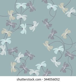 Cute pattern with stylish flowers. Seamless pattern with floral ornament can be used for design fabric. 