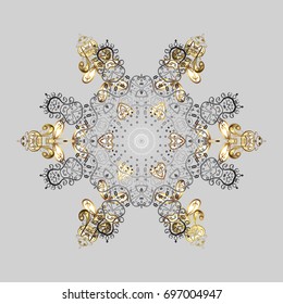Cute Pattern. Vector christmas abstract colorful background with cute snowflake. Christmas Snowflakes Background. Vector illustration. Pattern of snowflakes.