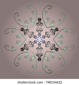 Cute Pattern. Vector christmas abstract colorful background with cute snowflake. Vector illustration. Pattern of snowflakes. Christmas Snowflakes Background.