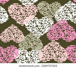 patrones lindos corazón para el diseño de la chica amor de la ropa de dormir
