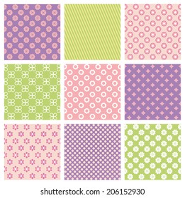 cute patterns set design. vector illustration