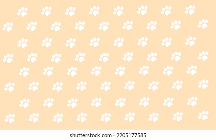 Cute paw pattern background vector