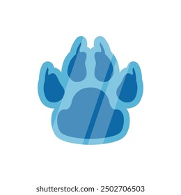 Cute Paw Print Vector Illustration